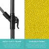 imageBest Choice Products 10ft Offset Hanging Market Patio Umbrella wEasy Tilt Adjustment Polyester Shade 8 Ribs for Backyard Poolside Lawn and GardenYellow