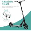 imageBest Choice Products Kids Height Adjustable Kick Scooter for Ages 8 Teen Adult Outdoor Play wCarrying Strap NonSlip Deck Kickstand Mud Guards 220lb Capacity  BlueBlack