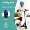 imageBest Choice Products Kids Height Adjustable Kick Scooter for Ages 8 Teen Adult Outdoor Play wCarrying Strap NonSlip Deck Kickstand Mud Guards 220lb Capacity  BlueBlue