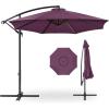 imageBest Choice Products 10ft Offset Hanging Market Patio Umbrella wEasy Tilt Adjustment Polyester Shade 8 Ribs for Backyard Poolside Lawn and GardenAmethyst Purple