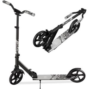 imageBest Choice Products Kids Height Adjustable Kick Scooter for Ages 8 Teen Adult Outdoor Play wCarrying Strap NonSlip Deck Kickstand Mud Guards 220lb Capacity  BlueBlack