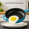 imageBest Choice Products 6Piece Enameled Cast Iron Cookware Set 6QT Dutch Oven WLid 2QT Skillet WLid Grill Pan ampamp Grill Press NonStick Heavy Duty  SageBlue