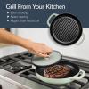 imageBest Choice Products 6Piece Enameled Cast Iron Cookware Set 6QT Dutch Oven WLid 2QT Skillet WLid Grill Pan ampamp Grill Press NonStick Heavy Duty  SageSage