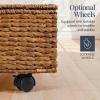 imageBest Choice Products Under Bed Storage Containers WLid Wheels and Handles 2Pack Large Handwoven Water Hyacinth Closet Organizer Shoe Storage Bins MultiPurpose Nesting Baskets  NaturalChestnut