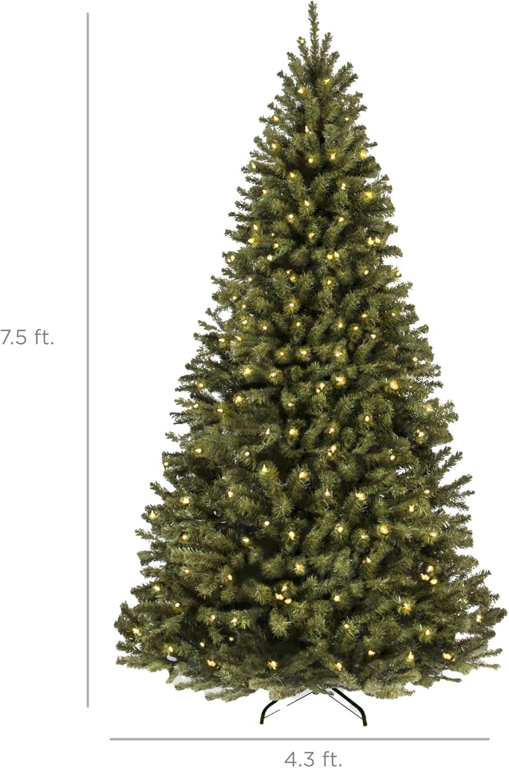 imageBest Choice Products Artificial Frosted Christmas Tree 6ft Premium PreLit Realistic Spruce Holiday Dcor wDense Branches Metal Base  Blue SpruceGreen Spruce