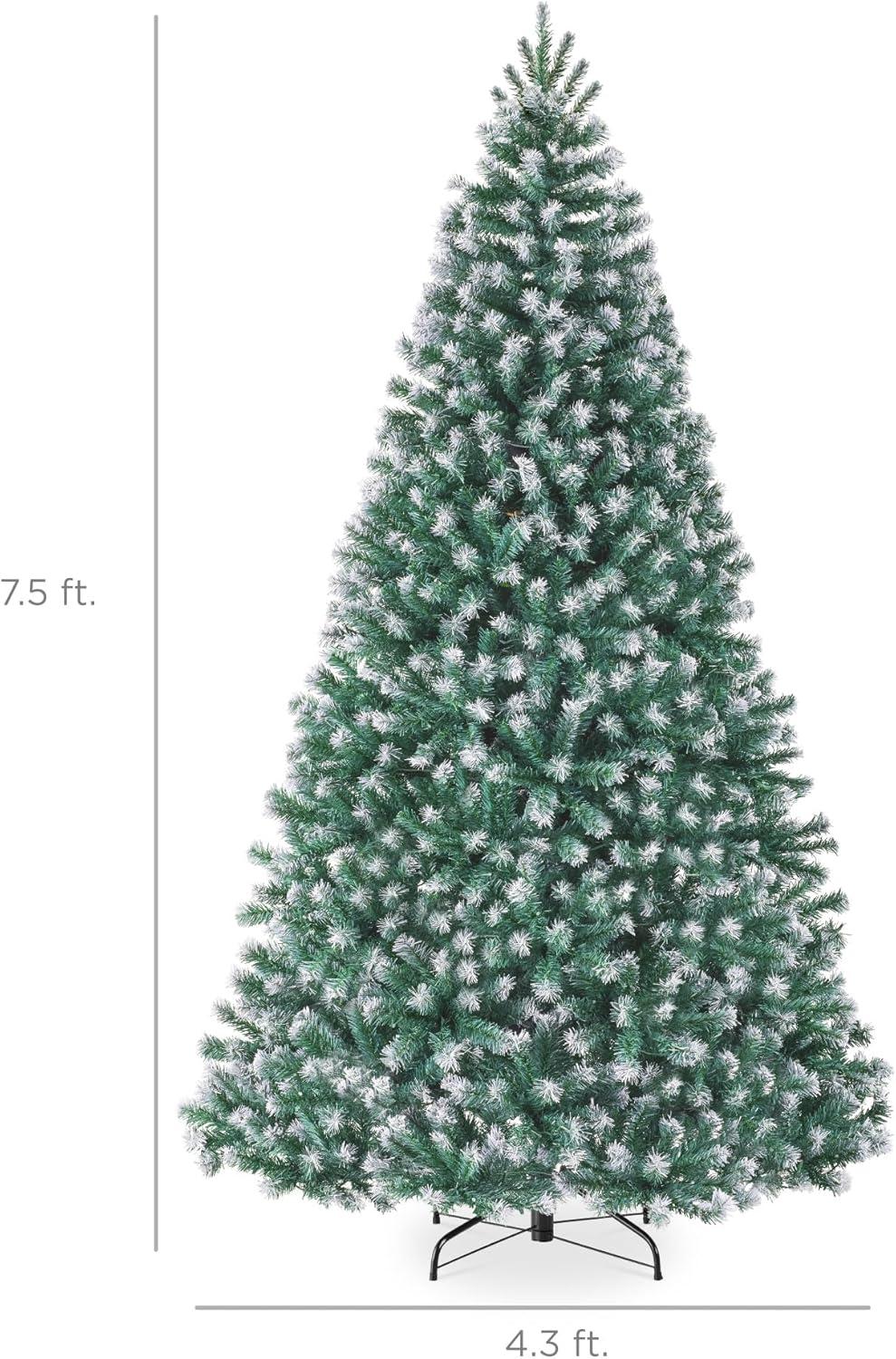 imageBest Choice Products Artificial Frosted Christmas Tree 6ft Premium Unlit Realistic Spruce Holiday Dcor wDense Branches Metal Base  Blue SpruceFrosted Blue Spruce