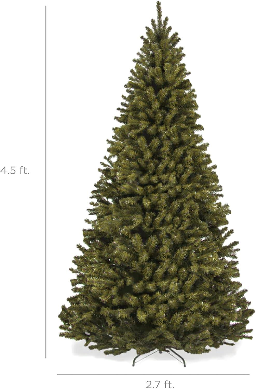 imageBest Choice Products Artificial Frosted Christmas Tree 6ft Premium Unlit Realistic Spruce Holiday Dcor wDense Branches Metal Base  Blue SpruceGreen Spruce