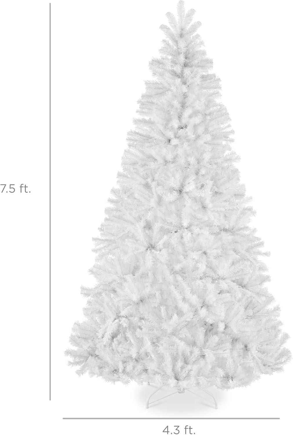 imageBest Choice Products Artificial Frosted Christmas Tree 6ft Premium Unlit Realistic Spruce Holiday Dcor wDense Branches Metal Base  Blue SpruceWhite Spruce