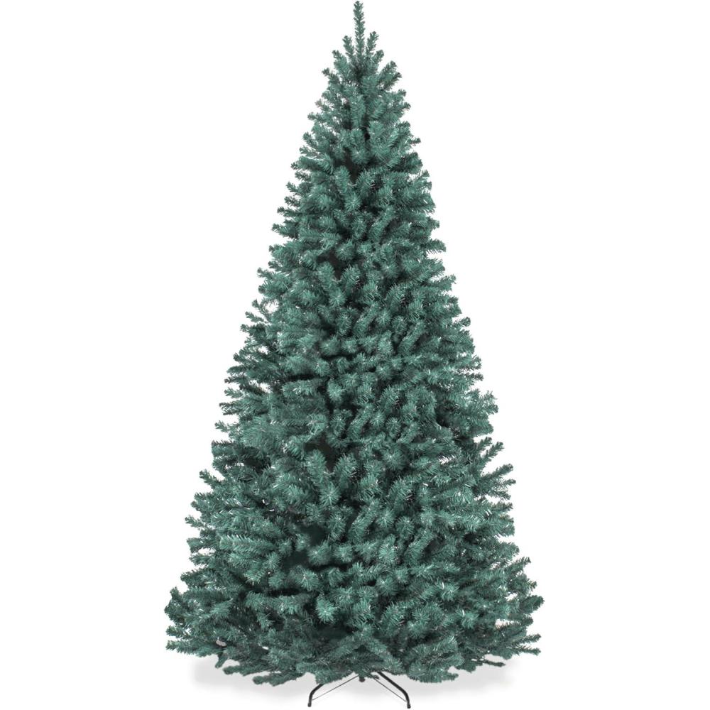 imageBest Choice Products Artificial Frosted Christmas Tree 6ft Premium Unlit Realistic Spruce Holiday Dcor wDense Branches Metal Base  Blue SpruceBlue Spruce