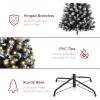 imageBest Choice Products Artificial Frosted Christmas Tree 6ft Premium PreLit Realistic Spruce Holiday Dcor wDense Branches Metal Base  Blue SpruceBlack Spruce  Frosted