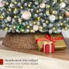imageBest Choice Products Artificial Frosted Christmas Tree 6ft Premium PreLit Realistic Spruce Holiday Dcor wDense Branches Metal Base  Blue SpruceBlue Spruce  Frosted