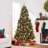 imageBest Choice Products Artificial Frosted Christmas Tree 6ft Premium PreLit Realistic Spruce Holiday Dcor wDense Branches Metal Base  Blue SpruceGreen Spruce