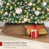 imageBest Choice Products Artificial Frosted Christmas Tree 6ft Premium PreLit Realistic Spruce Holiday Dcor wDense Branches Metal Base  Blue SpruceGreen Spruce  Frosted