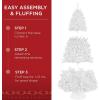 imageBest Choice Products Artificial Frosted Christmas Tree 6ft Premium PreLit Realistic Spruce Holiday Dcor wDense Branches Metal Base  Blue SpruceWhite Spruce