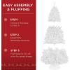 imageBest Choice Products Artificial Frosted Christmas Tree 6ft Premium PreLit Realistic Spruce Holiday Dcor wDense Branches Metal Base  Blue SpruceWhite Spruce