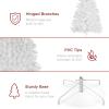 imageBest Choice Products Artificial Frosted Christmas Tree 6ft Premium PreLit Realistic Spruce Holiday Dcor wDense Branches Metal Base  Blue SpruceWhite Spruce