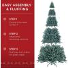 imageBest Choice Products Artificial Frosted Christmas Tree 6ft Premium Unlit Realistic Spruce Holiday Dcor wDense Branches Metal Base  Blue SpruceBlue Spruce