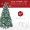 imageBest Choice Products Artificial Frosted Christmas Tree 6ft Premium Unlit Realistic Spruce Holiday Dcor wDense Branches Metal Base  Blue SpruceFrosted Blue Spruce