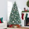 imageBest Choice Products Artificial Frosted Christmas Tree 6ft Premium Unlit Realistic Spruce Holiday Dcor wDense Branches Metal Base  Blue SpruceFrosted Blue Spruce