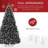 imageBest Choice Products Artificial Frosted Christmas Tree 6ft Premium Unlit Realistic Spruce Holiday Dcor wDense Branches Metal Base  Blue SpruceFrosted Black Spruce