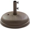 imageBest Choice Products Fillable Umbrella Base Stand Round Dome Plastic Patio Umbrella Base Stand Pole Holder for Outdoor Lawn w 55lbs Weight Capacity Adjustment Knob  BlackBrown