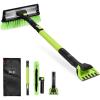 imageBest Choice Products Snow Brush with Squeegee ampamp Ice Scraper Up to 39quot Extendable Foam Grip 270 Pivoting Snow Brush for Car Truck SUV Storage Bag Included  LimeLime