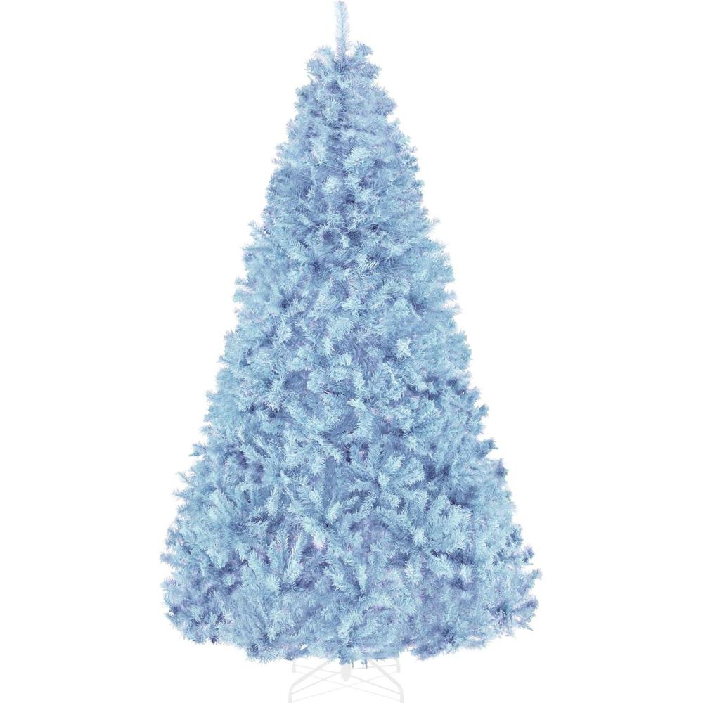 imageBest Choice Products Artificial Christmas Tree 6ft Premium Unlit Pine Design Dense Branches Realistic Holiday Dcor wEasy Assembly  Frosted PineBaby Blue