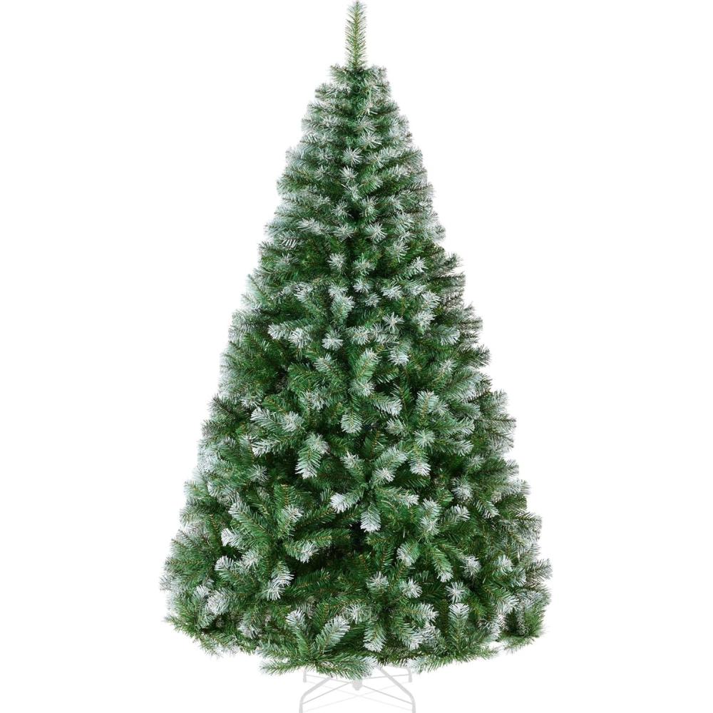 imageBest Choice Products Artificial Christmas Tree 6ft Premium Unlit Pine Design Dense Branches Realistic Holiday Dcor wEasy Assembly  Frosted PineFrosted Pine