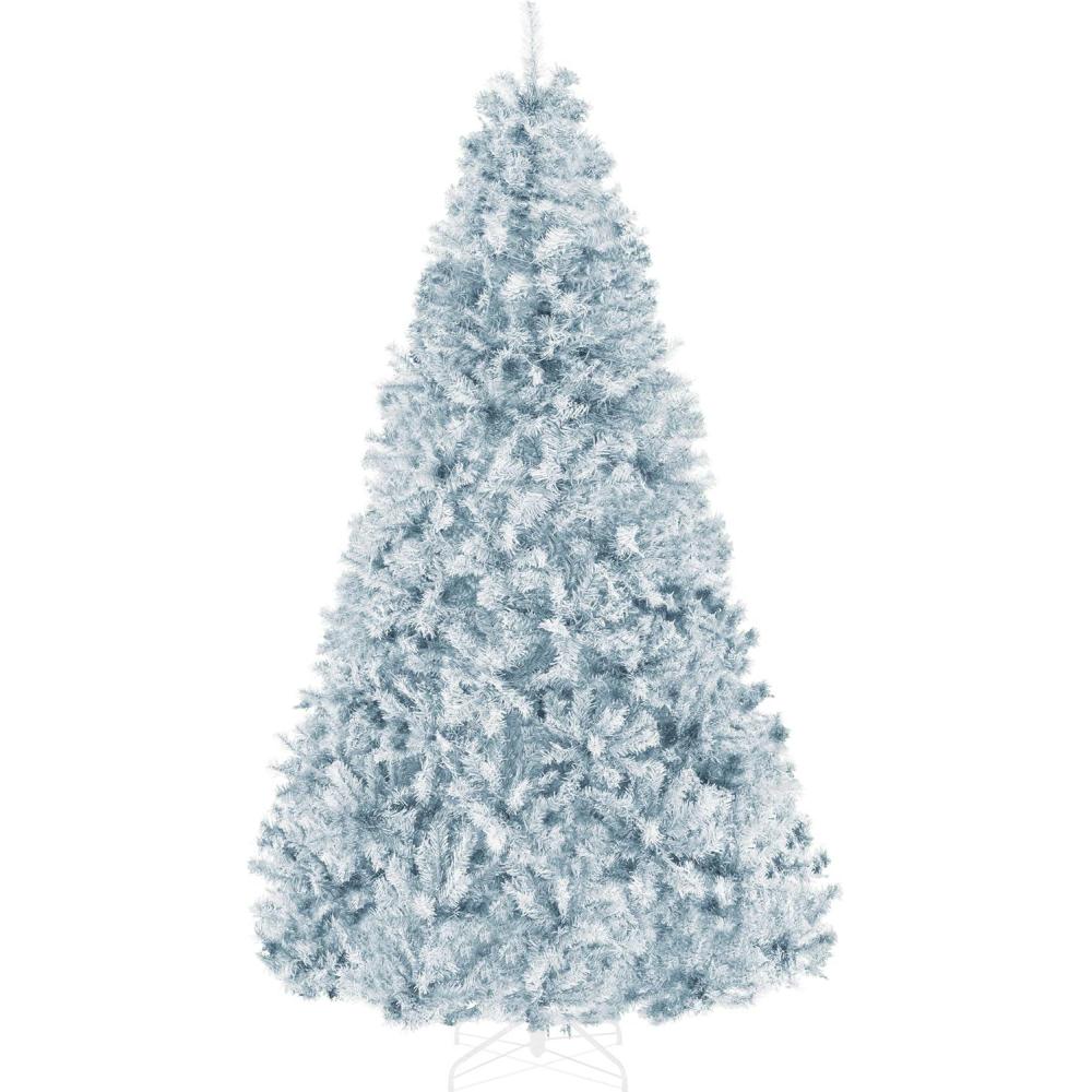 imageBest Choice Products Artificial Christmas Tree 6ft Premium Unlit Pine Design Dense Branches Realistic Holiday Dcor wEasy Assembly  Frosted PineIce Blue