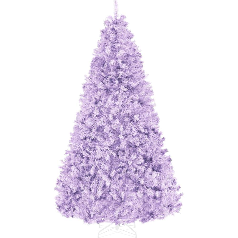 imageBest Choice Products Artificial Christmas Tree 6ft Premium Unlit Pine Design Dense Branches Realistic Holiday Dcor wEasy Assembly  Frosted PineLavender