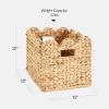 imageBest Choice Products 12 x 12in Scalloped Hyacinth Baskets Rustic Set Of 5 Multipurpose Collapsible Storage Organizer Handwoven Laundry Totes for Bedroom Living Room Shelves  Natural wWhite TrimNatural