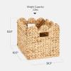 imageBest Choice Products 12 x 12in Scalloped Hyacinth Baskets Rustic Set Of 5 Multipurpose Collapsible Storage Organizer Handwoven Laundry Totes for Bedroom Living Room Shelves  Natural wWhite TrimNatural