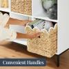 imageBest Choice Products 12 x 12in Scalloped Hyacinth Baskets Rustic Set Of 5 Multipurpose Collapsible Storage Organizer Handwoven Laundry Totes for Bedroom Living Room Shelves  Natural wWhite TrimNatural with White Trim