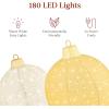 imageBest Choice Products 2pc Lighted PopUp Outdoor Christmas Ornament Set Holiday Ball Decoration w 220 LED Lights 8 Light Functions  RedGoldGoldWhite  Large