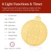 imageBest Choice Products 2pc Lighted PopUp Outdoor Christmas Ornament Set Holiday Ball Decoration w 220 LED Lights 8 Light Functions  RedGoldGoldWhite  Large