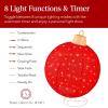 imageBest Choice Products 2pc Lighted PopUp Outdoor Christmas Ornament Set Holiday Ball Decoration w 220 LED Lights 8 Light Functions  RedGoldRed Gold  Extra Large