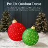 imageBest Choice Products 2pc Lighted PopUp Outdoor Christmas Ornament Set Holiday Ball Decoration w 220 LED Lights 8 Light Functions  RedGoldRed Gold  Extra Large