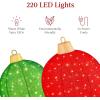 imageBest Choice Products 2pc Lighted PopUp Outdoor Christmas Ornament Set Holiday Ball Decoration w 220 LED Lights 8 Light Functions  RedGoldRedGreen  Extra Large