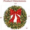 imageBest Choice Products 36in PreLit Christmas Wreath wBerries ampamp Pinecones Large Artificial IndoorOutdoor Decor for Door Mantel wRed Bow PluginGreen Spruce  Decorated