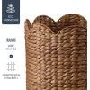 imageBest Choice Products 3pc Water Hyacinth Scalloped Multipurpose Nesting Baskets Storage Bin Organization Totes for Living Room Bedroom Nursery Laundry Room ChestnutChestnut
