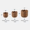 imageBest Choice Products 3pc Water Hyacinth Scalloped Multipurpose Nesting Baskets Storage Bin Organization Totes for Living Room Bedroom Nursery Laundry Room ChestnutChestnut