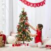 imageBest Choice Products 4ft Prelit Christmas Tree Artificial Mini Tree Perfect for Kids Apartments Bedroom with Twinkling LED Lights  Green SpruceGreen Spruce