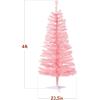 imageBest Choice Products 4ft Prelit Christmas Tree Artificial Mini Tree Perfect for Kids Apartments Bedroom with Twinkling LED Lights  Green SpruceLight Pink