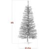 imageBest Choice Products 4ft Prelit Christmas Tree Artificial Mini Tree Perfect for Kids Apartments Bedroom with Twinkling LED Lights  Green SpruceSilver