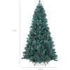 imageBest Choice Products 6ft PreDecorated Holiday Christmas Tree for Home Office Party Decoration w1000 Tips Pinecones Metal Base  Blue SpruceBlue Spruce