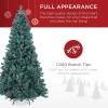 imageBest Choice Products 6ft PreDecorated Holiday Christmas Tree for Home Office Party Decoration w1000 Tips Pinecones Metal Base  Blue SpruceBlue Spruce