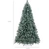 imageBest Choice Products 6ft PreDecorated Holiday Christmas Tree for Home Office Party Decoration w1000 Tips Pinecones Metal Base  Blue SpruceFlocked Blue Spruce