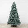 imageBest Choice Products 6ft PreDecorated Holiday Christmas Tree for Home Office Party Decoration w1000 Tips Pinecones Metal Base  Blue SpruceFlocked Blue Spruce