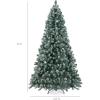 imageBest Choice Products 6ft PreDecorated Holiday Christmas Tree for Home Office Party Decoration w1000 Tips Pinecones Metal Base  Blue SpruceFlocked Blue Spruce