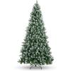 imageBest Choice Products 6ft PreDecorated Holiday Christmas Tree for Home Office Party Decoration w1000 Tips Pinecones Metal Base  Blue SpruceFlocked Green